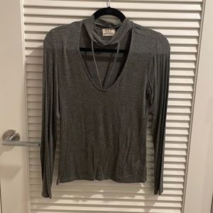 PST Gray Long Sleeve Top Size Small